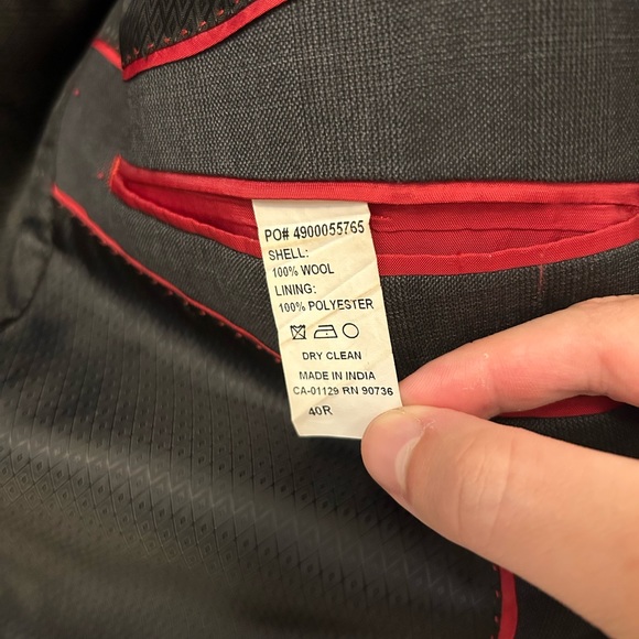 Alfani 2 piece suit; lightly worn; 40R jacket and 33W/30L pants - Picture 2 of 8